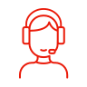 Someone talking on a headset