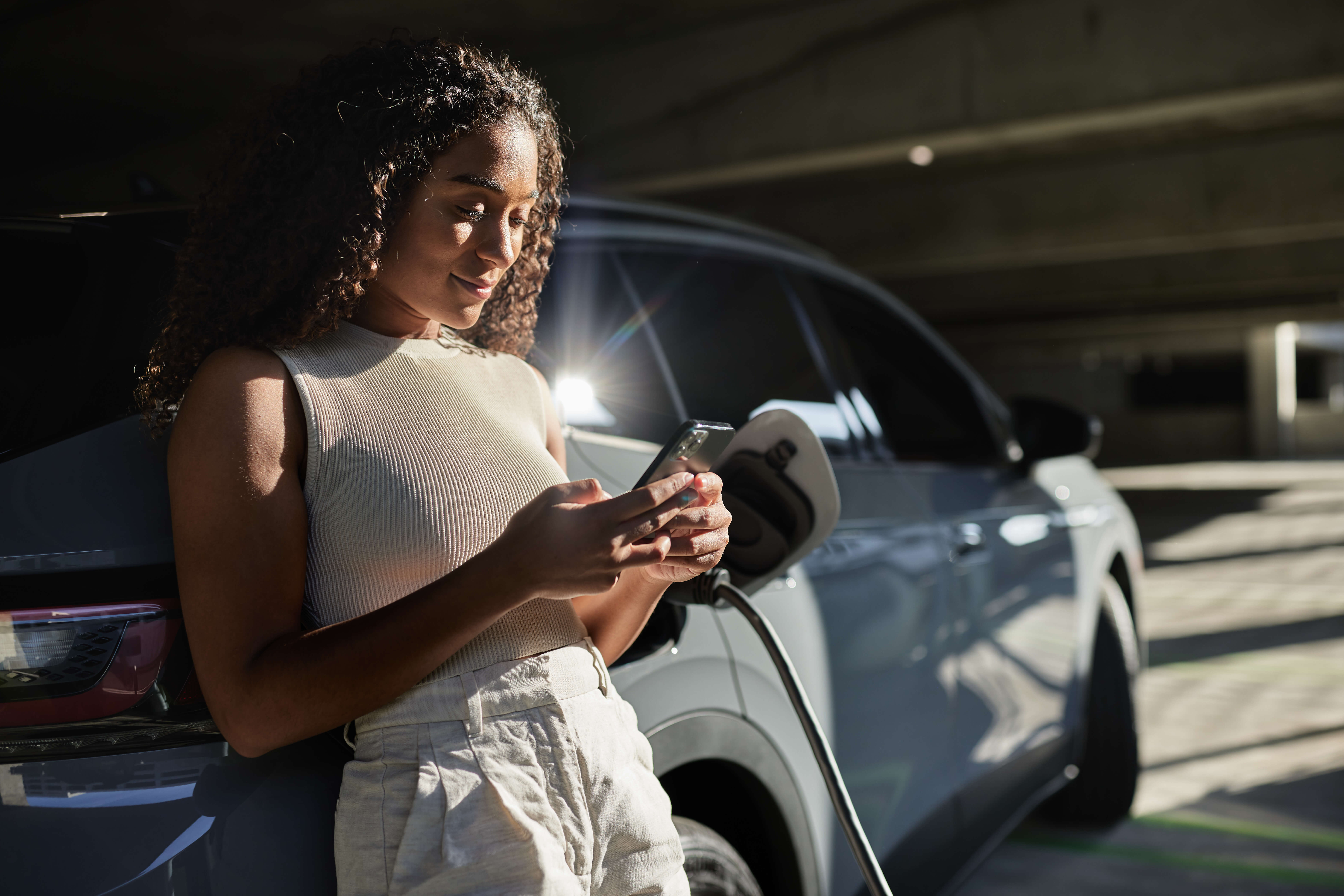 A person checking their phone